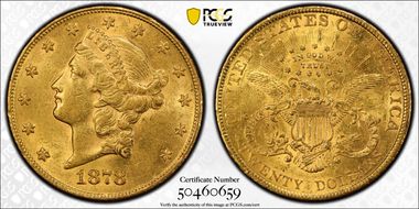 1878 $20 AU58