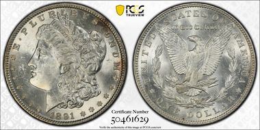 1891 $1 MS62