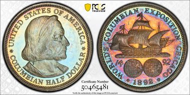 1892 50C Columbian MS66PL