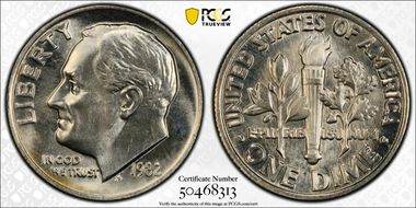 1982 10C No Mintmark - Strong MS66+ FB