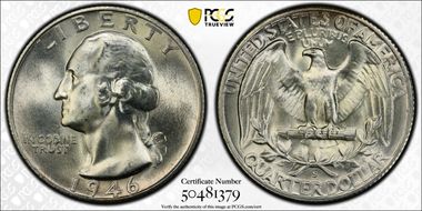 1946-S 25C MS67