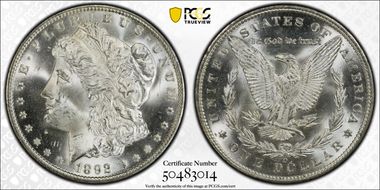 1892-O $1 MS65+ 