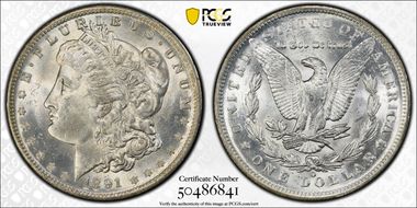 1891-O $1 MS64+