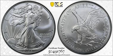 2024 $1 Silver Eagle MS69