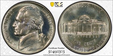 1940 5C Reverse of 1938 PR67+