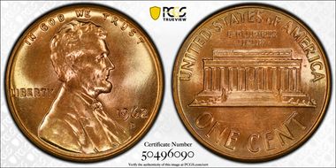 1962-D 1C MS67+ RD