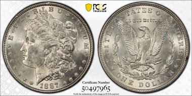 1887 $1 MS63