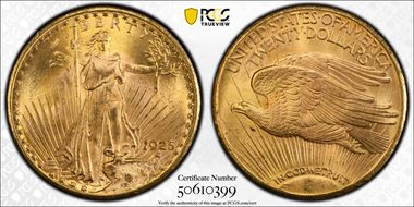 1925 $20 MS66