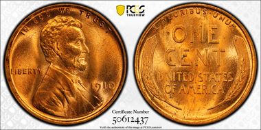 1910 1C MS65+ RD