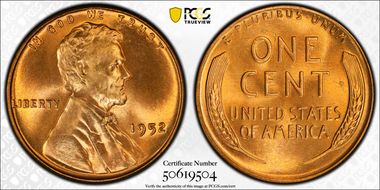 1952 1C MS67+ RD
