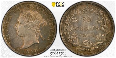 1888 25C Wide 8 MS65