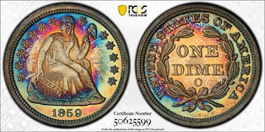 1859-O 10C MS66