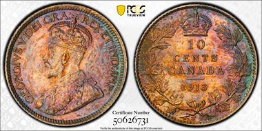 1913 10C Broad Leaves MS63