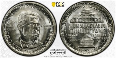 1950-D 50C Booker T. Washington MS67