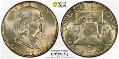 1956 50C MS66FBL