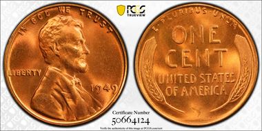 1949 1C MS67+ RD
