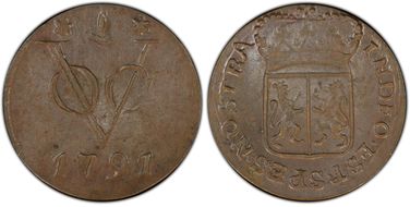 1791-VOC Duit KM-50.2 MS62BN