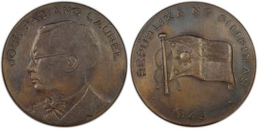 1943 Medal Honeycutt-321 Basso-165  Bronze 42 g. MS62
