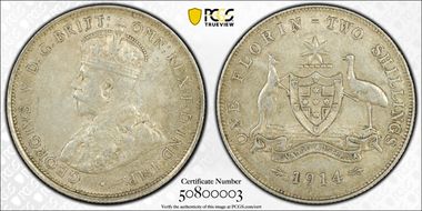1914 Florin AU53