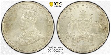 1931(m) Florin KM-27  Ag MS63
