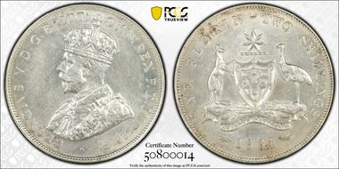 1931(m) Florin KM-27  Ag AU58