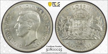 1941(m) Florin KM-40  Ag MS63