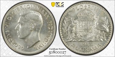 1942(m) Florin KM-40  Ag MS62