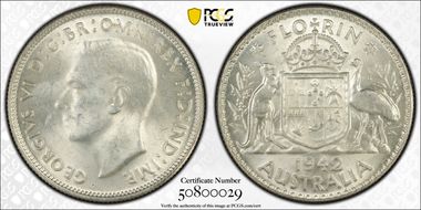 1942(m) Florin KM-40  Ag MS63