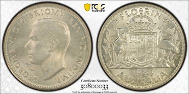 1944(m) Florin KM-40  Ag MS63