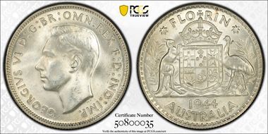 1944(m) Florin KM-40  Ag MS63+ 