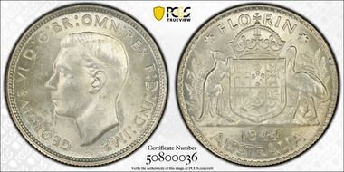 1944(m) Florin KM-40  Ag MS63