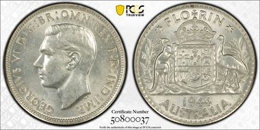 1944(m) Florin KM-40  Ag MS61