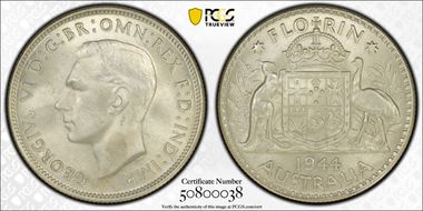 1944(m) Florin KM-40  Ag MS64