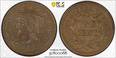 1848 1C AU58BN