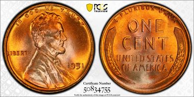 1951 1C MS67+ RD
