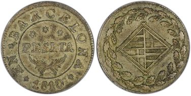 1810 Peseta Calico-34 AU55