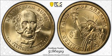 2008-D $1 Martin Van Buren Position A MS65