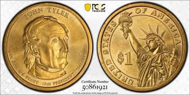 2009-D $1 John Tyler Position A N1