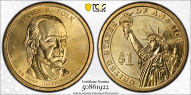 2009-D $1 James K. Polk Position A MS62