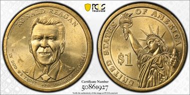 2016-D $1 Ronald Reagan Position B MS62
