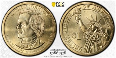 2011-P $1 Andrew Johnson Position A MS64