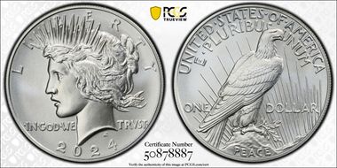 2024 $1 Peace Dollar MS69