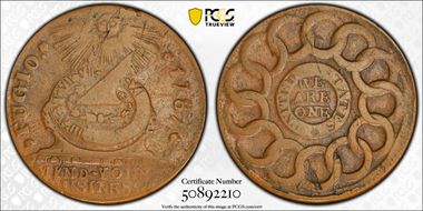 1787 Fugio 1C United States, 4 Cinq F12BN