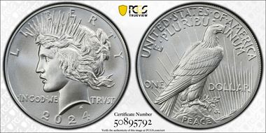 2024 $1 Peace Dollar First Strike MS70