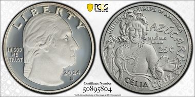 2024-S 25C Celia Cruz Silver PR70DCAM