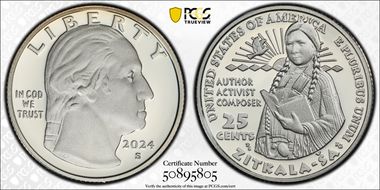 2024-S 25C Zitkala-Ša Silver PR70DCAM