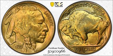 1935-S 5C MS66