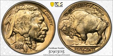 1938-D 5C Buffalo MS67