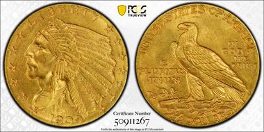 1909 $2.50 MS64