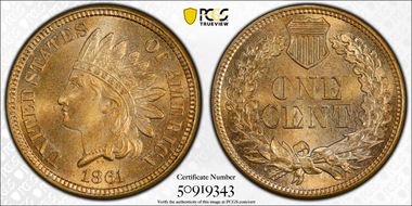 1861 1C MS66